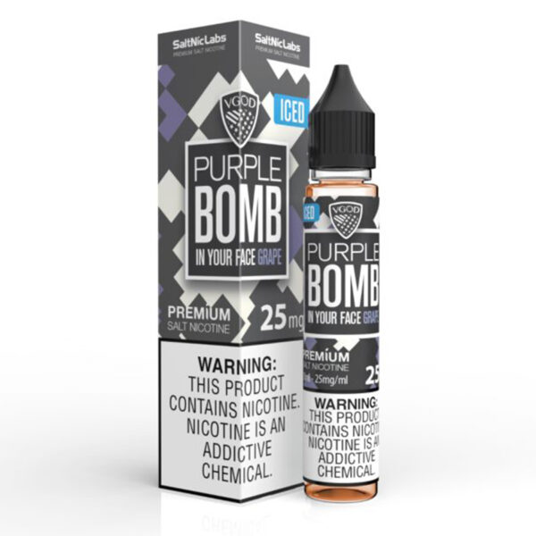 vgod nic salt flavor purple bomb iced nicotine 25mg/50mg 30ml - best price with review