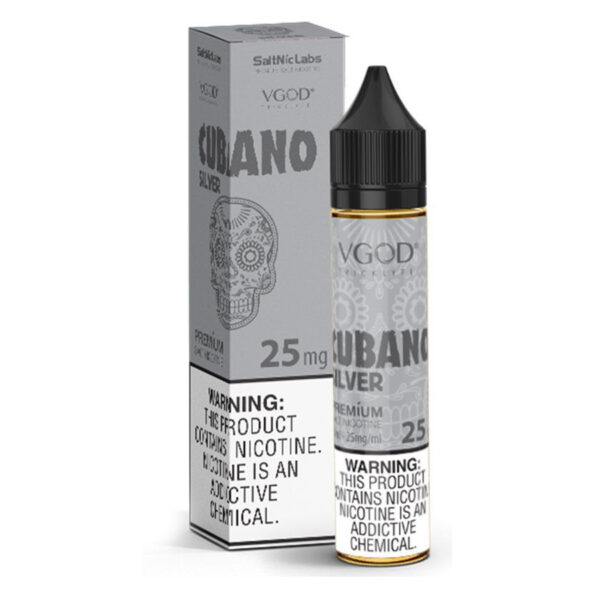 vgod nic salt flavor cubano silver nicotine 25mg/50mg 30ml - best price with review