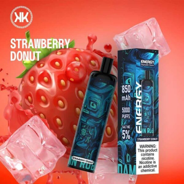 strawberry donut by kk energy 5000 puffs 5% (rechargeable)