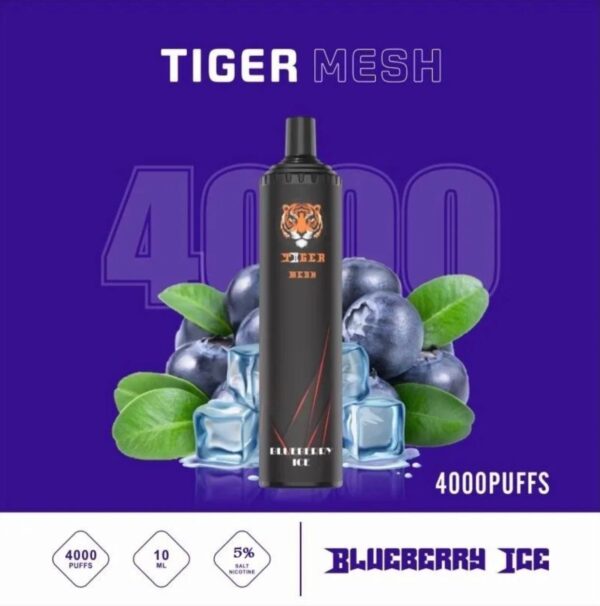 tiger mesh  blueberry ice 4000 puffs disposable 5%