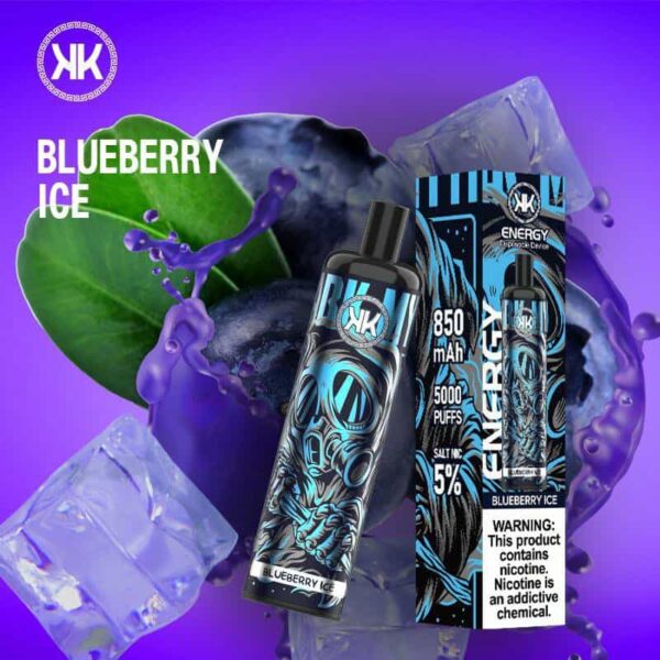 blueberry ice kk energy 5000 puffs 5% (rechargeable)