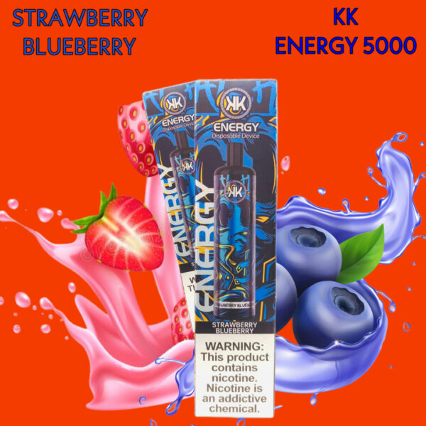 strawberry blueberry kk energy 5000 puffs 5% (rechargeable)