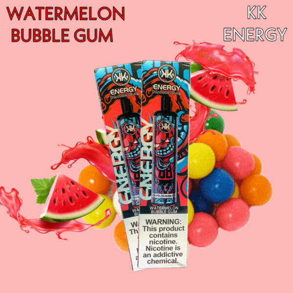 watermelon bubblegum kk energy 5000 puffs 5% (rechargeable)