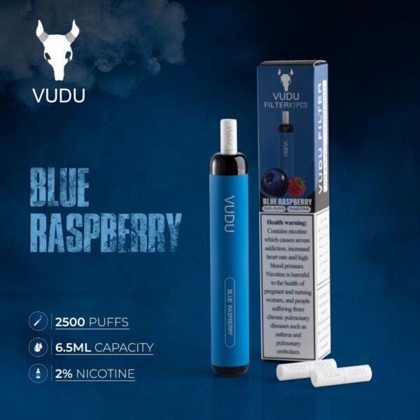 vudu blue raspberry 2500 puffs disposable 20mg