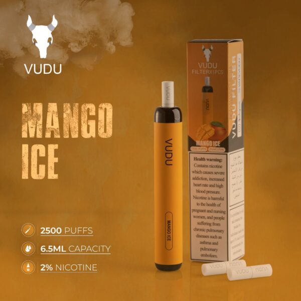 vudu mango ice  2500 puffs disposable 20mg