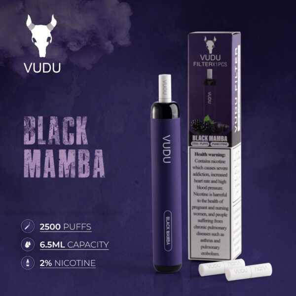vudu black mamba 2500 puffs disposable 20mg