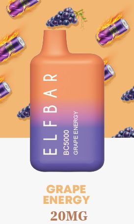 grape energy by elfbar 5000 puffs disposable 20mg
