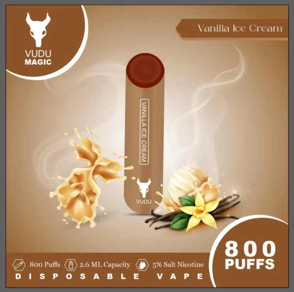vanilla ice cream vudu magic 800 puffs 50mg