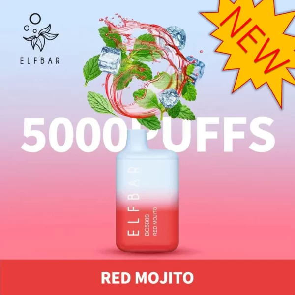 red mojito by elfbar 5000 puffs disposable 20mg