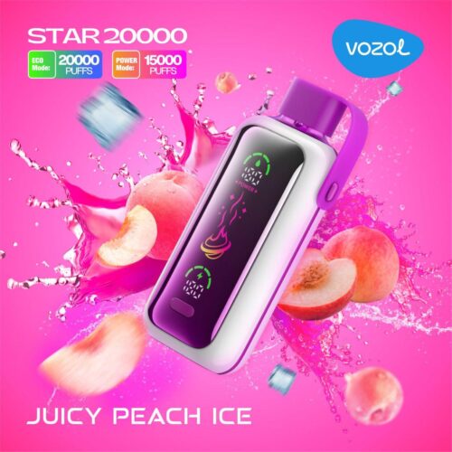 VOZOL STAR 20000 PUFFS 5% NICOTINE JUICY PEACH ICE