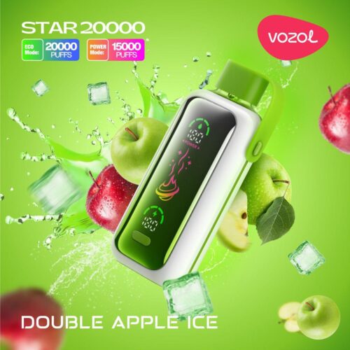 VOZOL STAR 20000 PUFFS 5% NICOTINE DOUBLE APPLE ICE